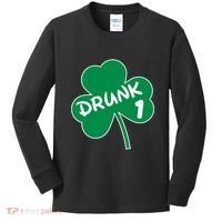 Personalize St Patricks Day Matching Custom Drunk Kids Long Sleeve Shirt thumb 0