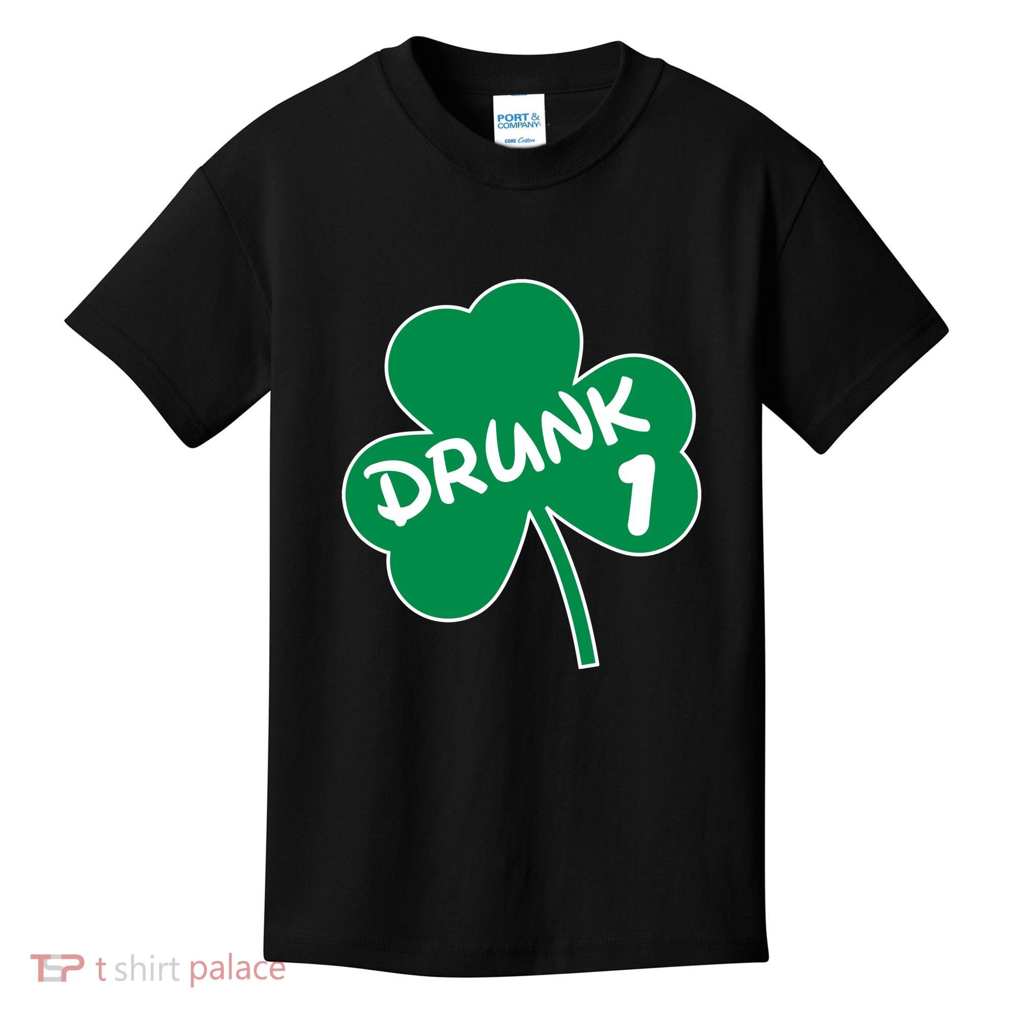 Personalize St Patricks Day Matching Custom Drunk Kids T-Shirt