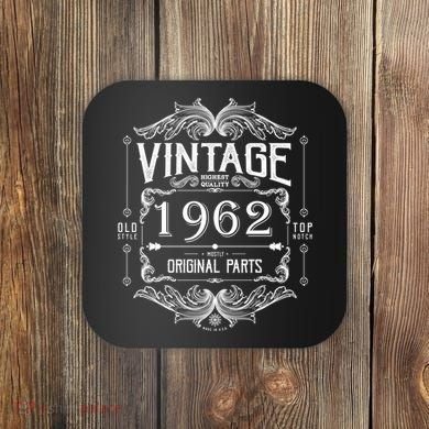 Personalize Vintage Birthday Custom Year Original Parts Coaster