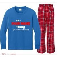 Personalized Funny You Wouldn't Understand Custom Name Kids Long Sleeve Plaid Pajama Set thumb 0