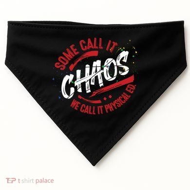 P E School Gift Physical Education Teacher Gift Chaos Gift USA-Made Doggie Bandana