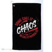 P E School Gift Physical Education Teacher Gift Chaos Gift Golf Towel thumb 0