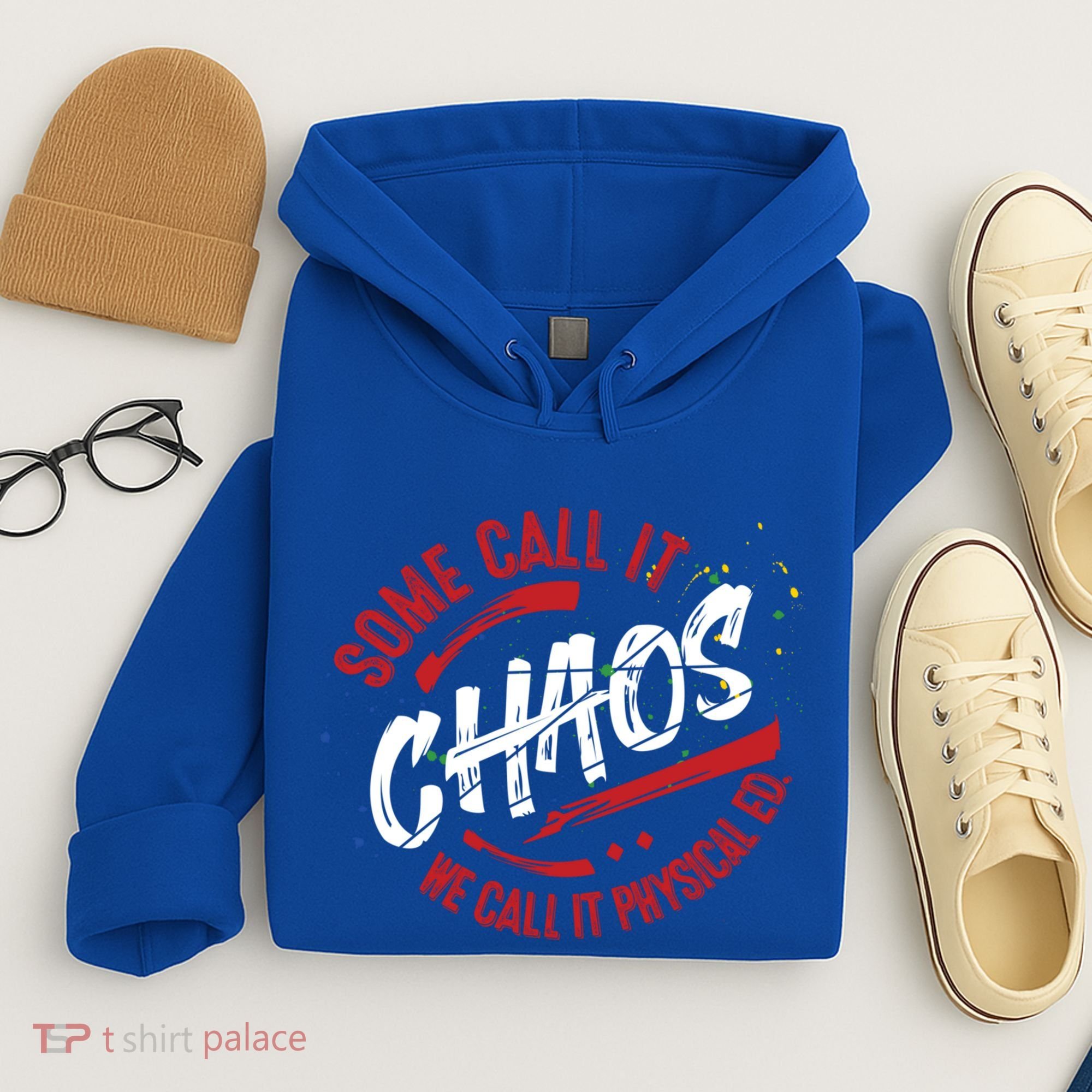 P E School Gift Physical Education Teacher Gift Chaos Gift Hoodie