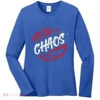 P E School Gift Physical Education Teacher Gift Chaos Gift Women's Long Sleeve Shirt thumb 0