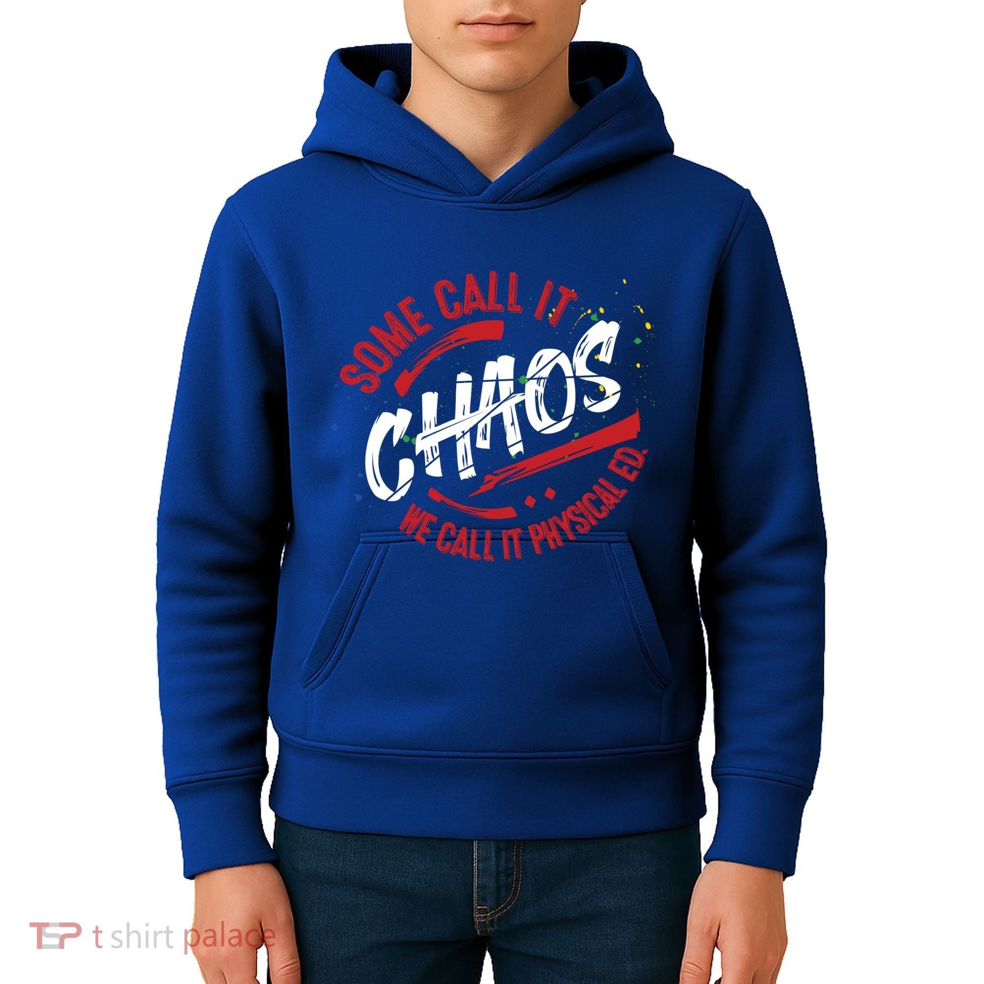 P E School Gift Physical Education Teacher Gift Chaos Gift Kids Hoodie