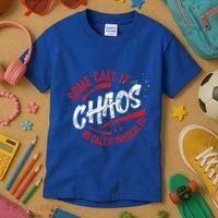 P E School Gift Physical Education Teacher Gift Chaos Gift Kids T-Shirt thumb 3