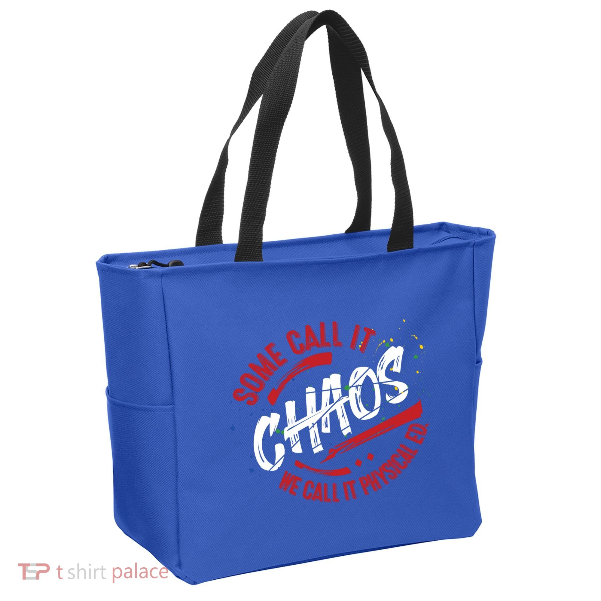 P E School Gift Physical Education Teacher Gift Chaos Gift Tote Bag