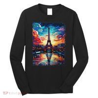 Paris Eiffel Tower I Love Paris Souvenir France Long Sleeve Shirt thumb 0