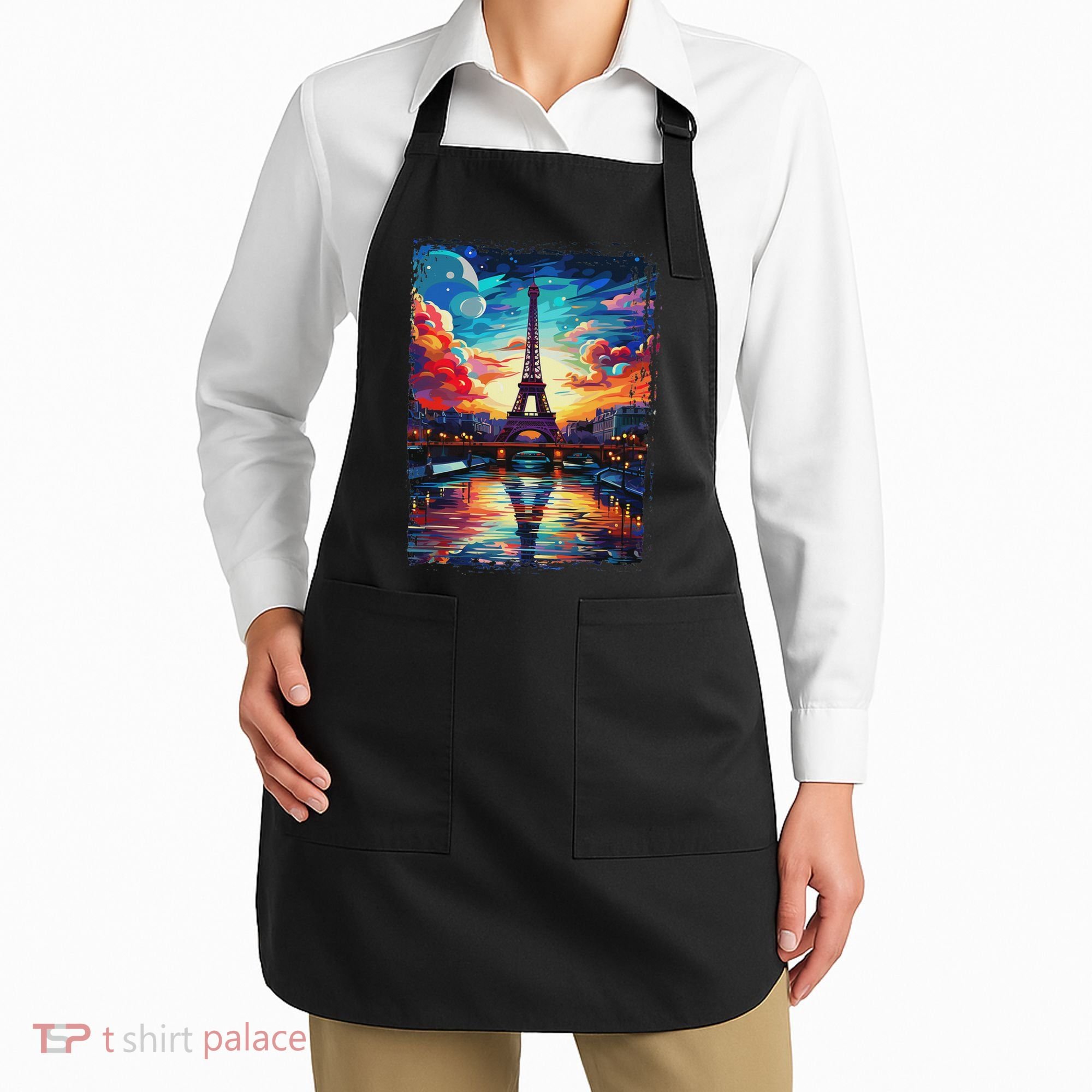Paris Eiffel Tower I Love Paris Souvenir France Apron