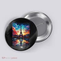 Paris Eiffel Tower I Love Paris Souvenir France Button thumb 0