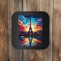 Paris Eiffel Tower I Love Paris Souvenir France Coaster thumb 0