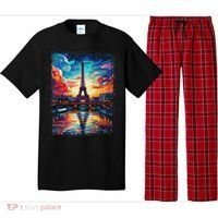 Paris Eiffel Tower I Love Paris Souvenir France Pajama Set thumb 0