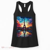 Paris Eiffel Tower I Love Paris Souvenir France Women's Tank Top thumb 0