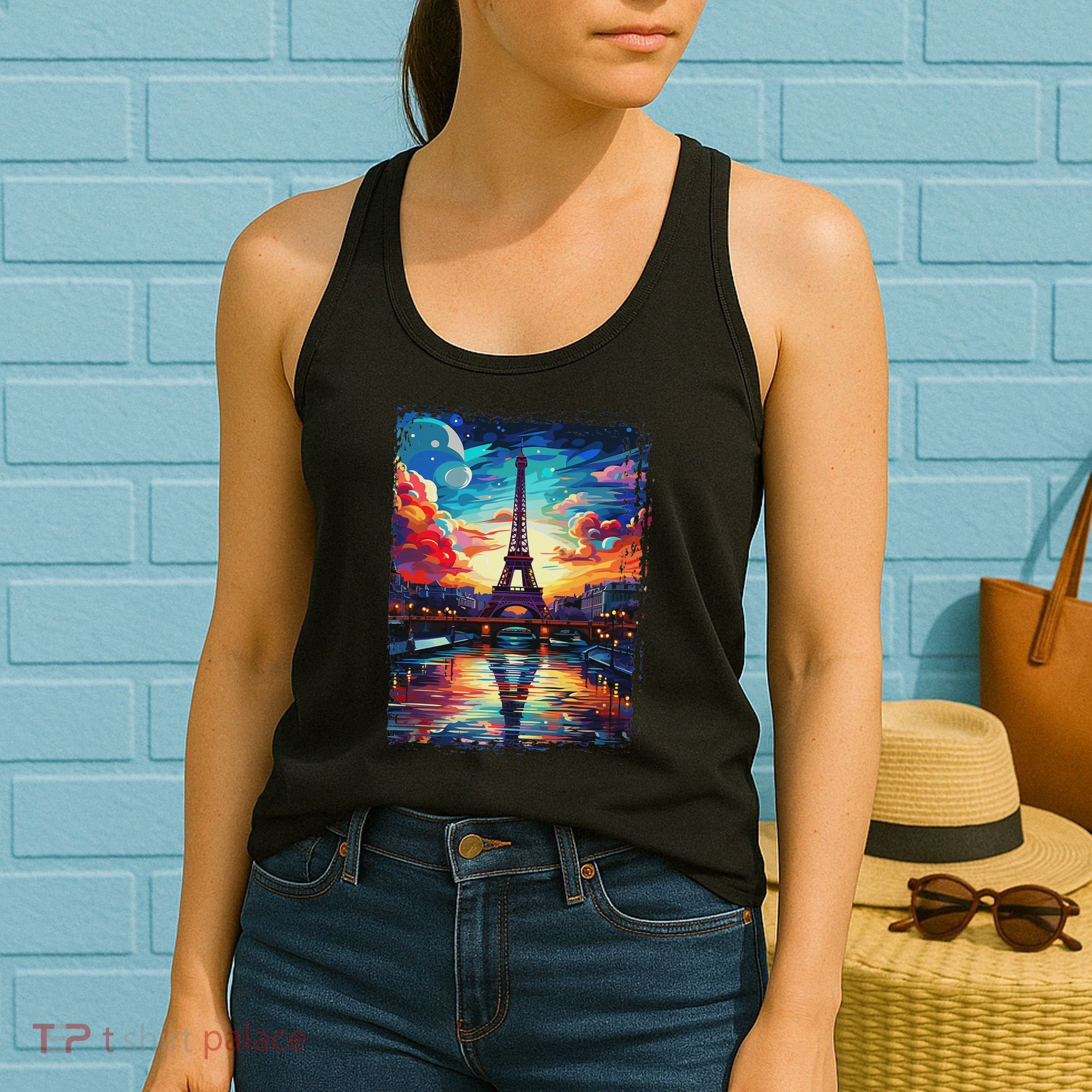 Paris Eiffel Tower I Love Paris Souvenir France Women's Tank Top