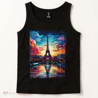 Paris Eiffel Tower I Love Paris Souvenir France Tank Top thumb 2
