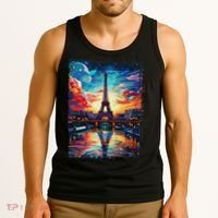 Paris Eiffel Tower I Love Paris Souvenir France Tank Top thumb 3
