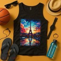 Paris Eiffel Tower I Love Paris Souvenir France Tank Top thumb 4