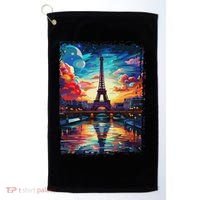 Paris Eiffel Tower I Love Paris Souvenir France Golf Towel thumb 0