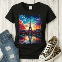 Paris Eiffel Tower I Love Paris Souvenir France Women's T-Shirt thumb 3