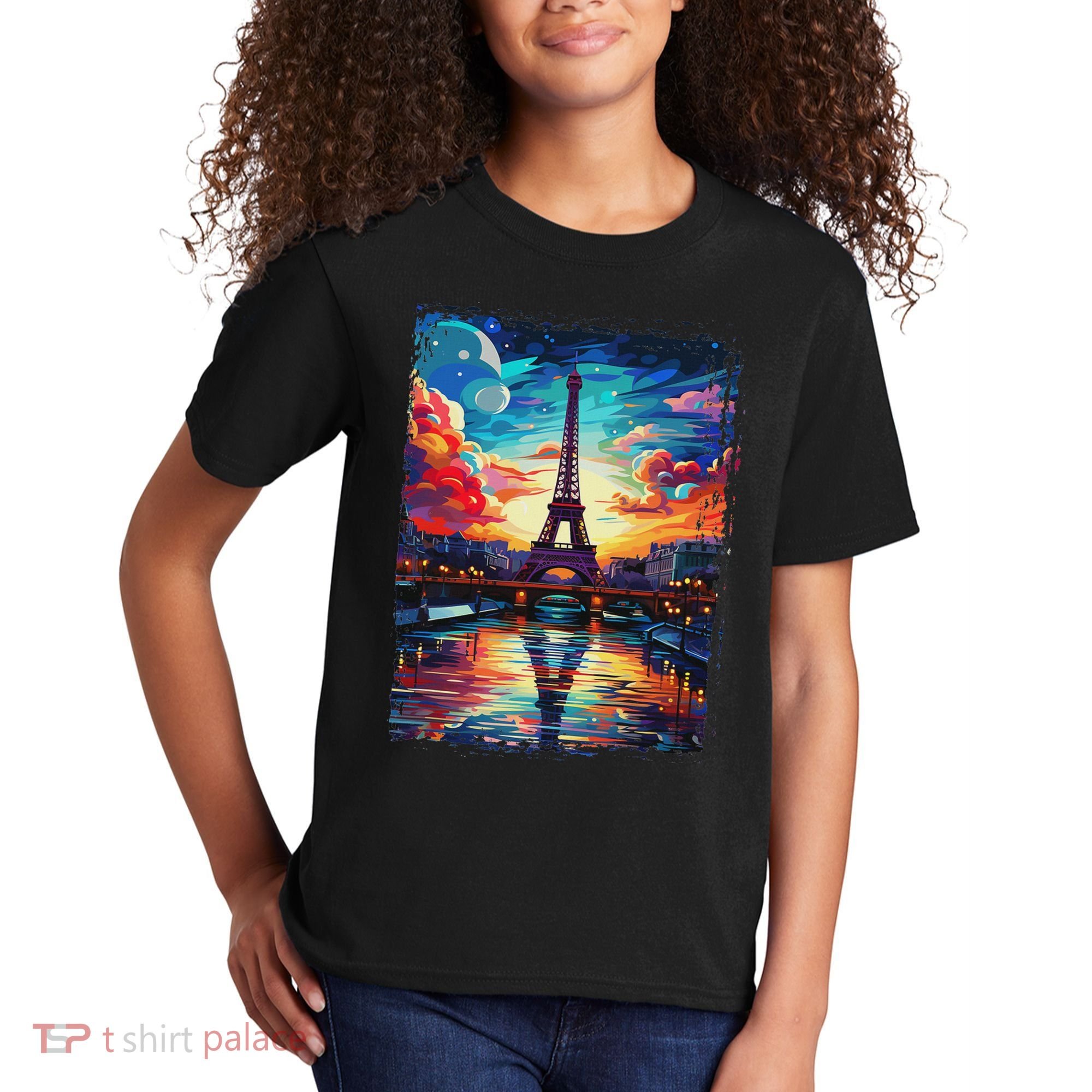 Paris Eiffel Tower I Love Paris Souvenir France Kids T-Shirt