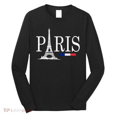 Paris Eiffel Tower Logo Long Sleeve Shirt