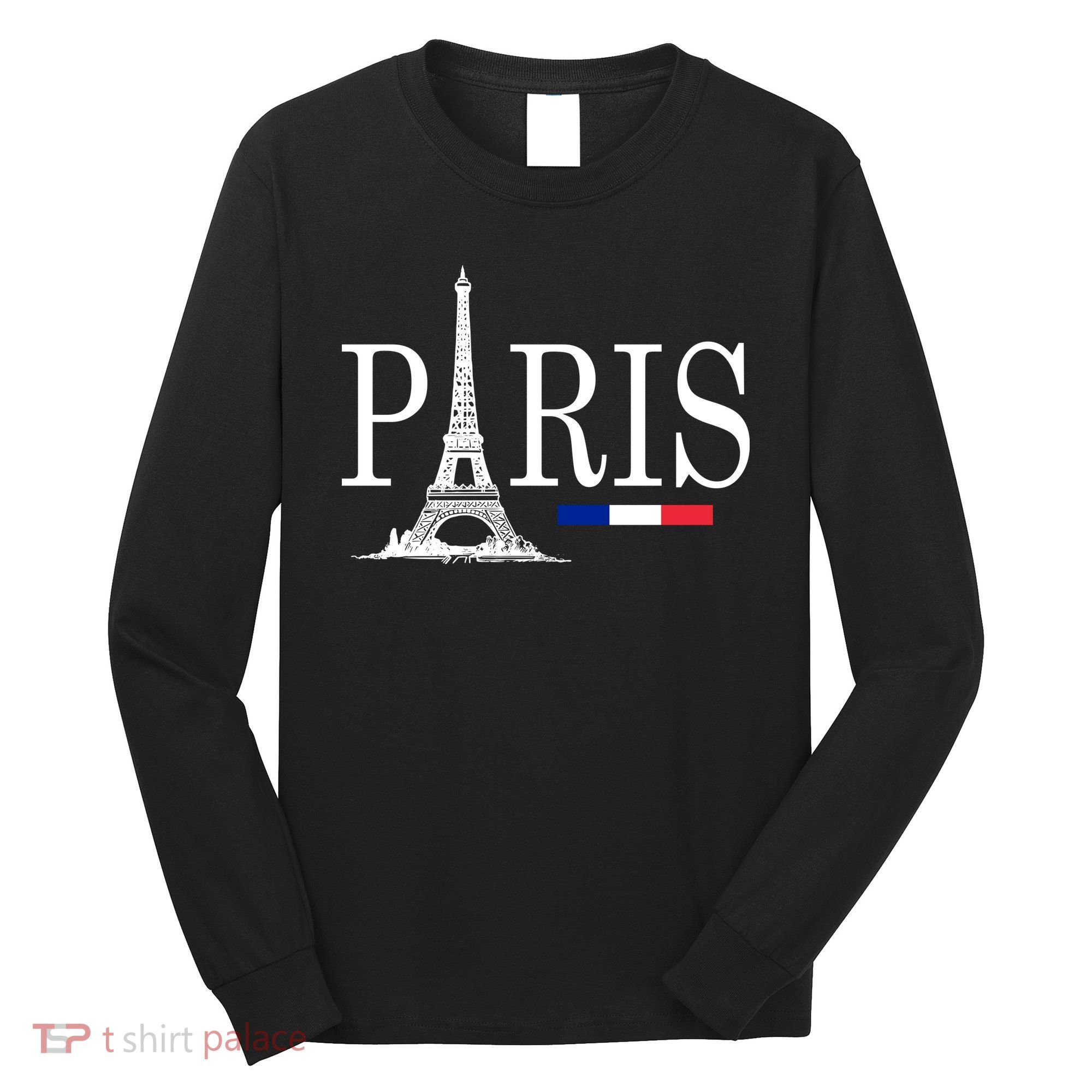 Paris Eiffel Tower Logo Long Sleeve Shirt
