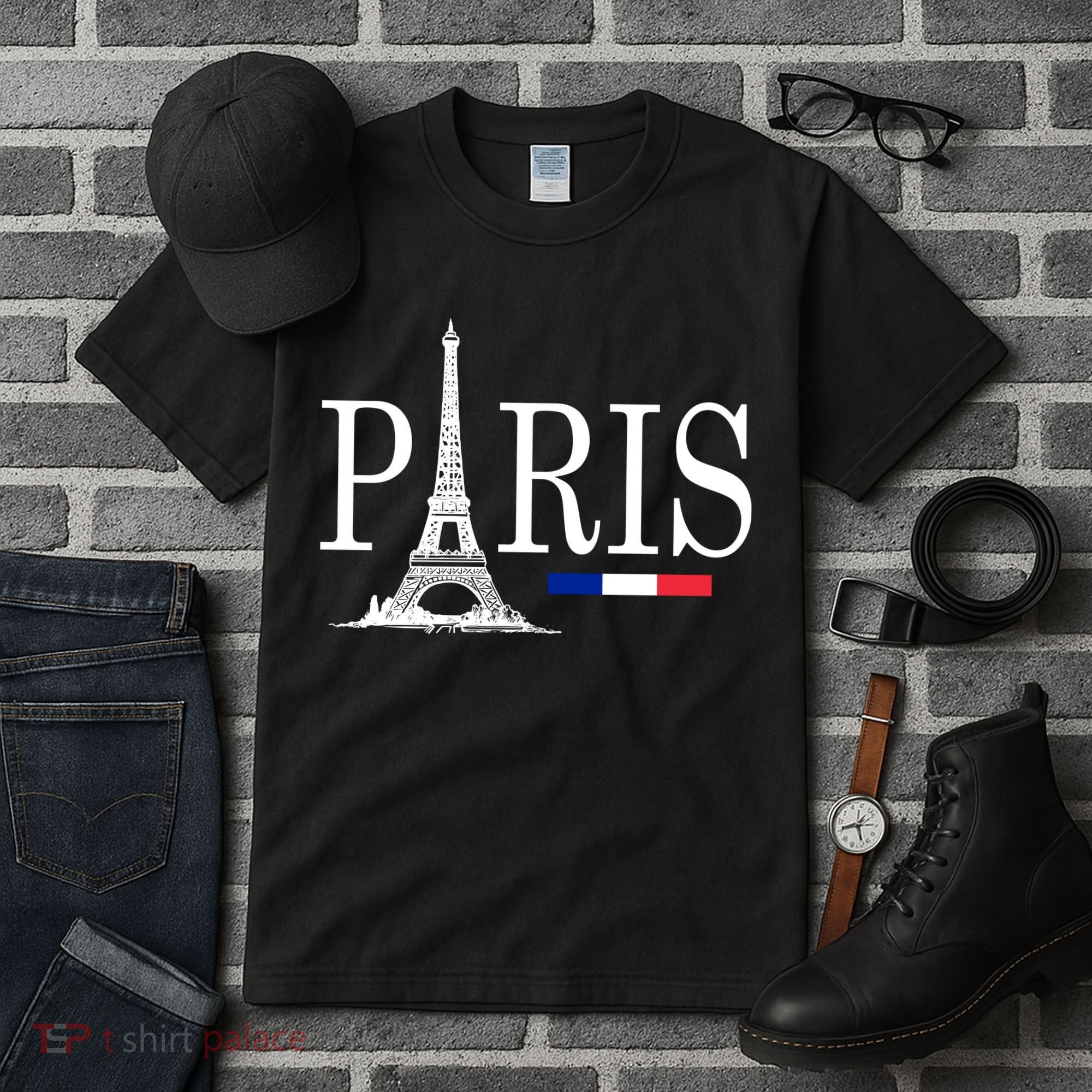 Paris Eiffel Tower Logo Tall T-Shirt
