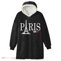 Paris Eiffel Tower Logo Hooded Wearable Blanket thumb 0