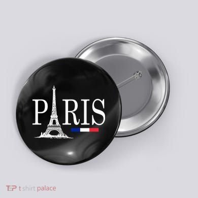 Paris Eiffel Tower Logo Button