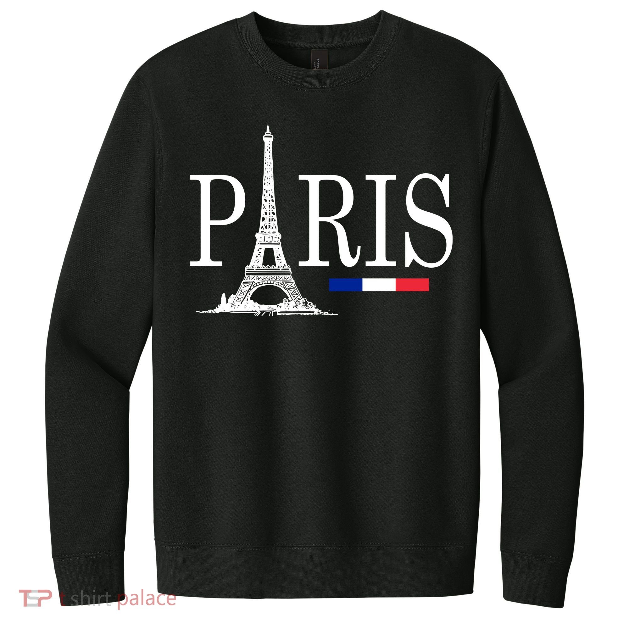 Paris Eiffel Tower Logo V.I.T. Fleece Crew Sweatshirt