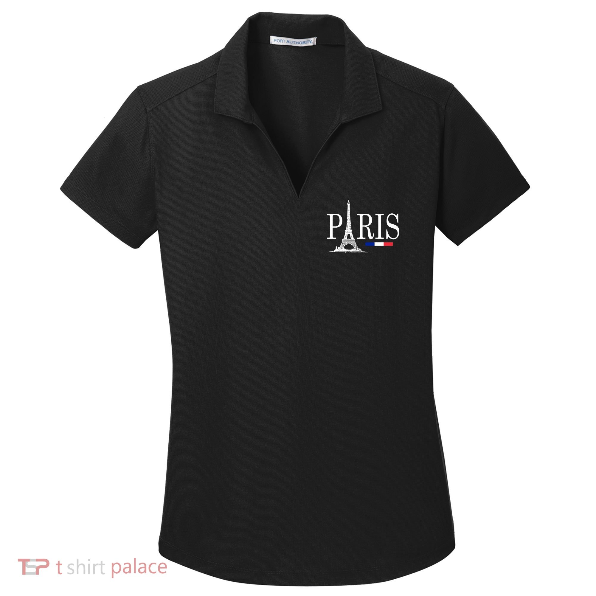 Paris Eiffel Tower Logo Women's Dry Zone Grid Polo