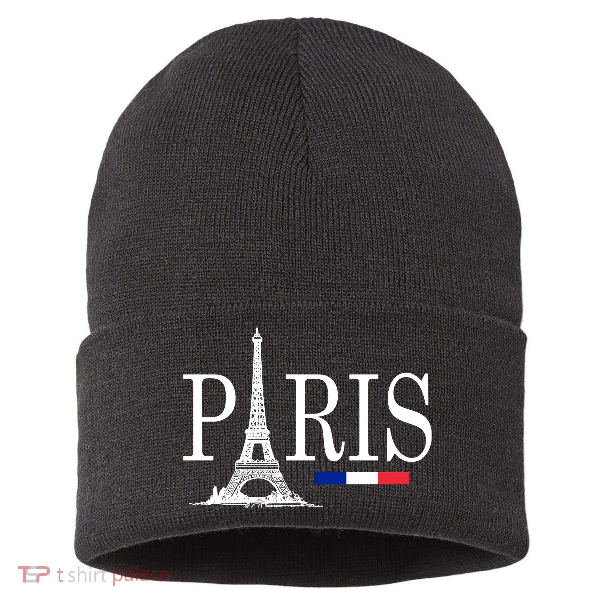Paris Eiffel Tower Logo Sustainable Knit Beanie