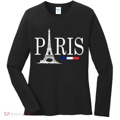 Paris Eiffel Tower Logo Women's Long Sleeve Shirt