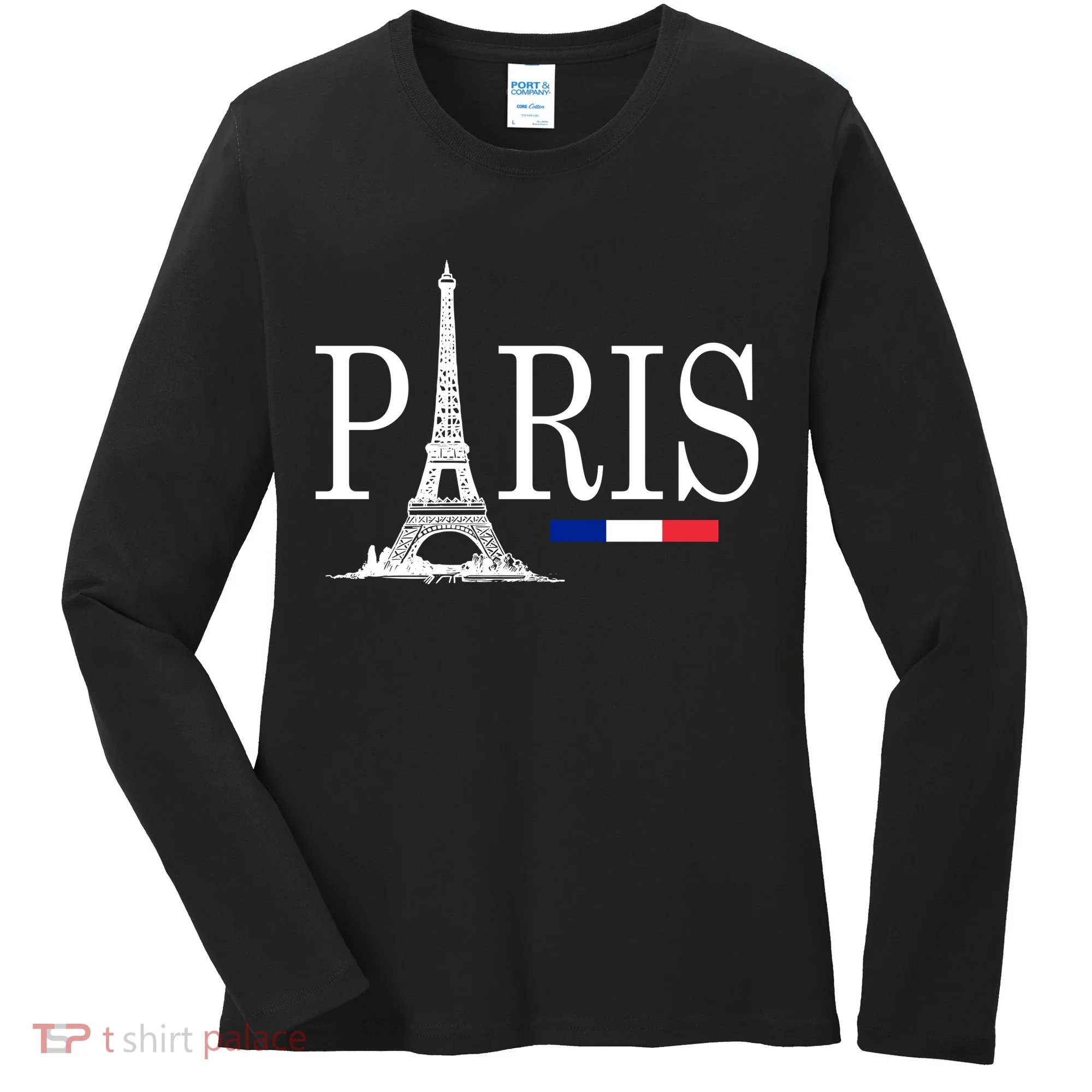 Paris Eiffel Tower Logo Women's Long Sleeve Shirt