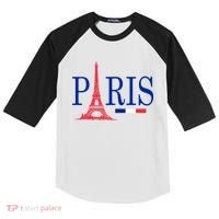 Paris Eiffel Tower Logo Kids Colorblock Raglan Jersey thumb 0
