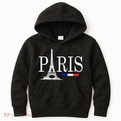 Paris Eiffel Tower Logo Kids Hoodie