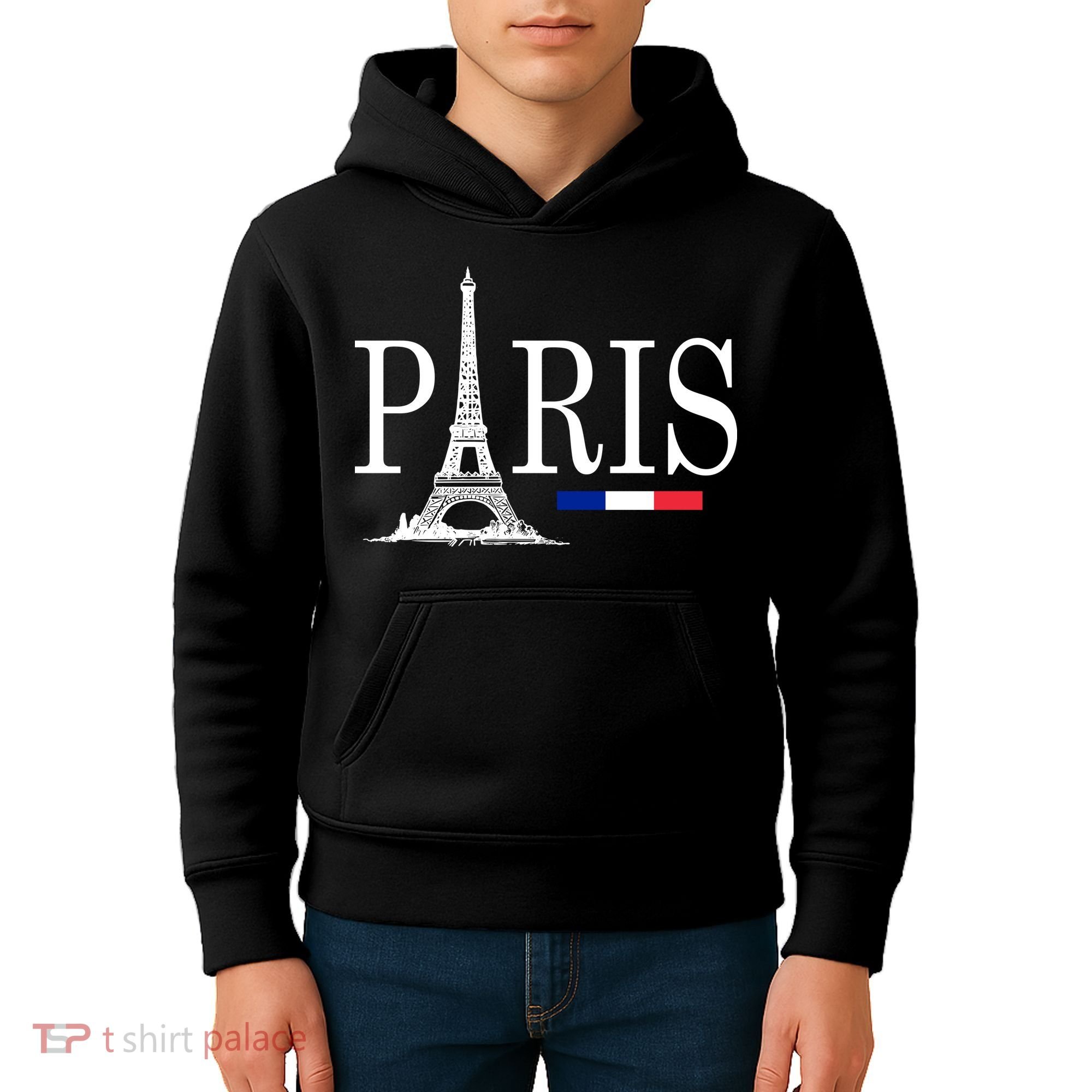 Paris Eiffel Tower Logo Kids Hoodie