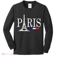 Paris Eiffel Tower Logo Kids Long Sleeve Shirt thumb 0