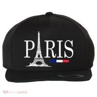 Paris Eiffel Tower Logo Wool Snapback Cap thumb 0