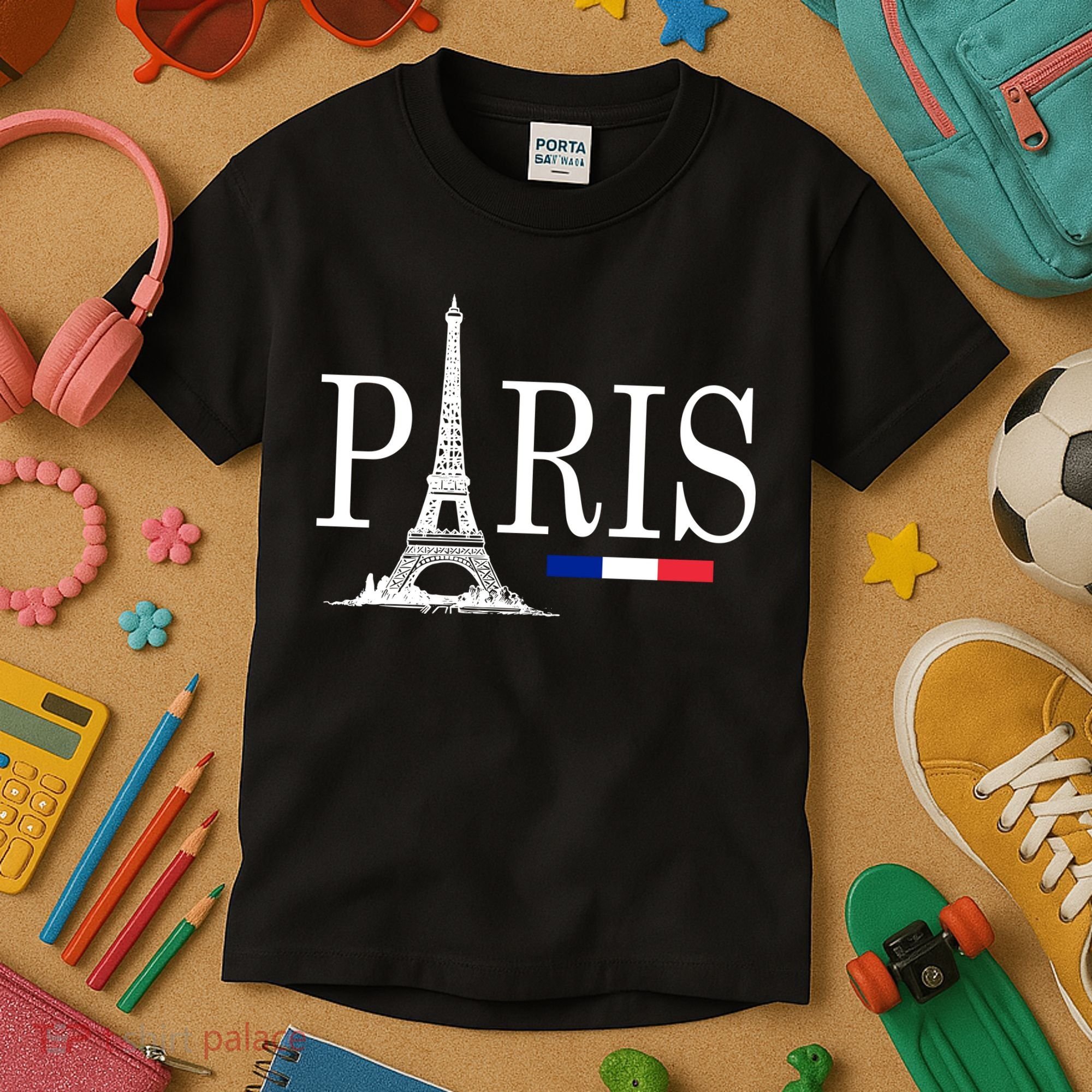 Paris Eiffel Tower Logo Kids T-Shirt