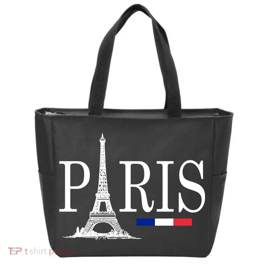 Paris Eiffel Tower Logo Tote Bag