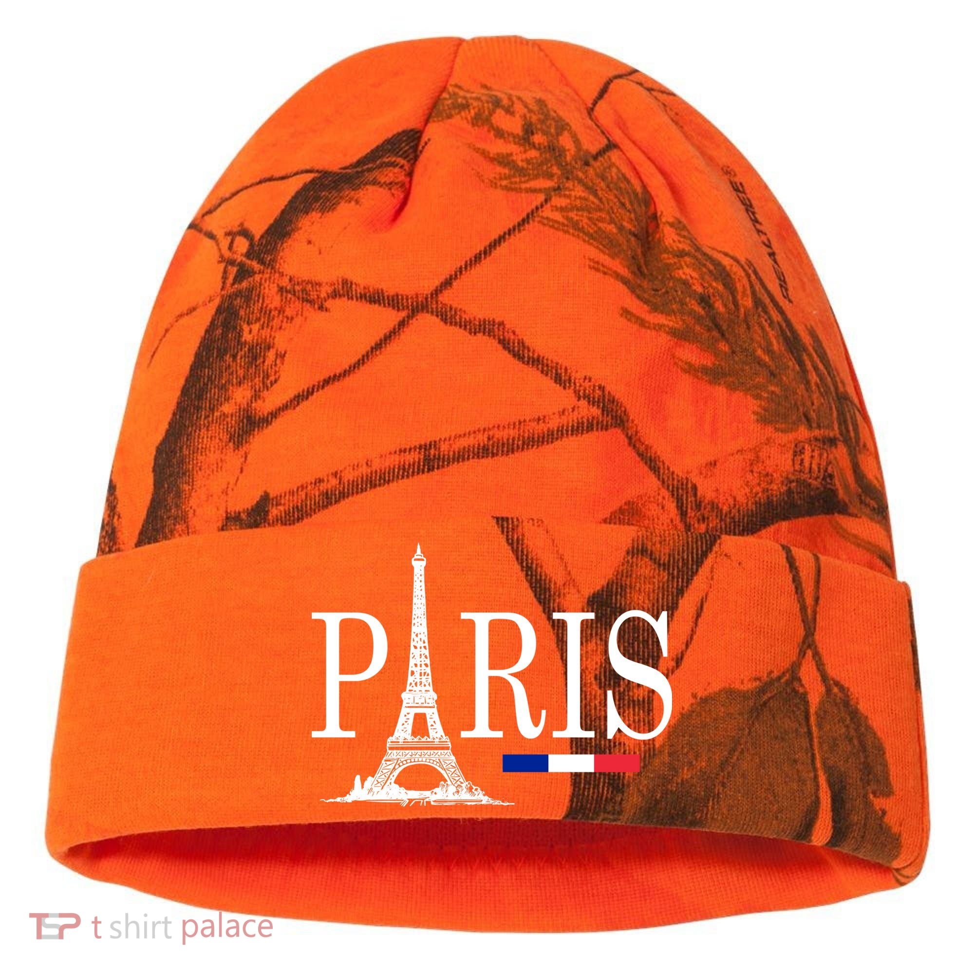 Paris Eiffel Tower Logo Kati Licensed 12" Camo Cuffed Beanie