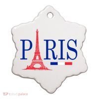 Paris Eiffel Tower Logo Ceramic Ornament thumb 0