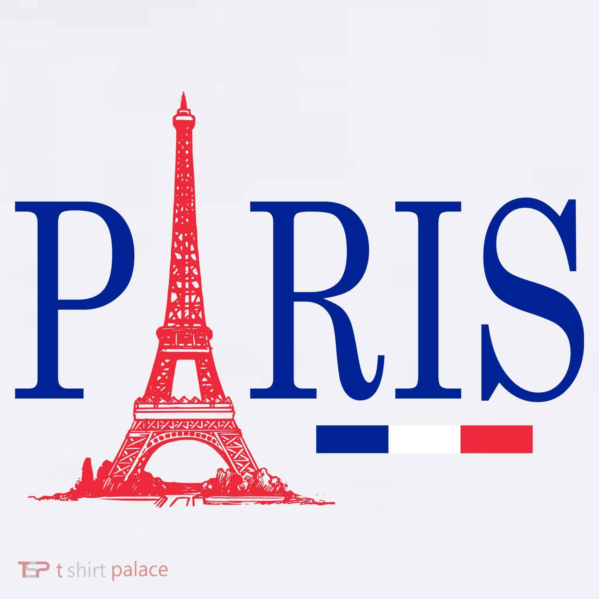 Paris Eiffel Tower Logo Comfort Colors Garment-Dyed Hooded Sweatshirt