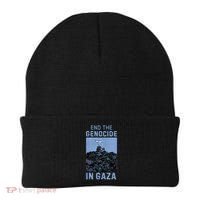 Palestine End the Genocide in Gaza Beanie thumb 0