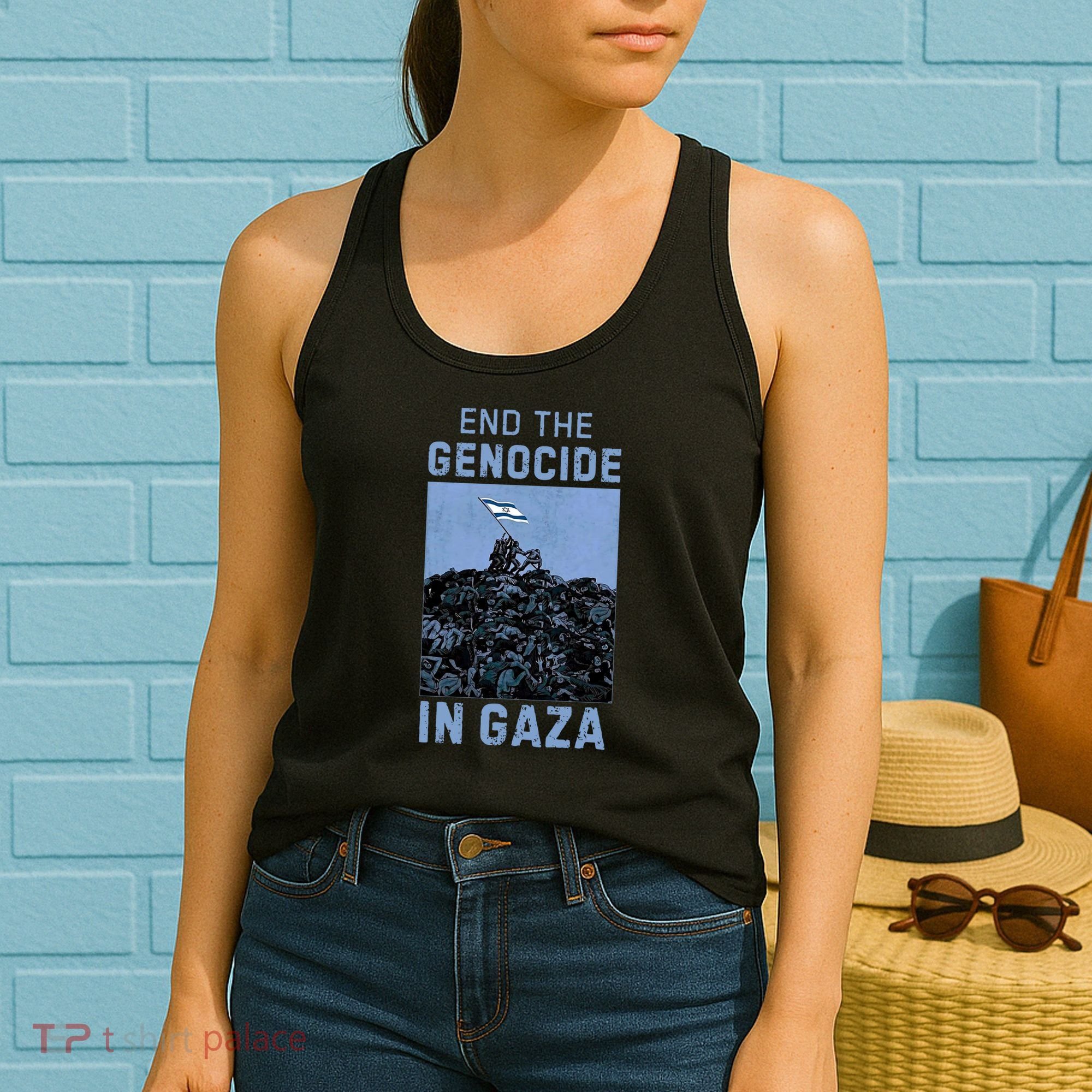 Palestine End the Genocide in Gaza Women's Tank Top
