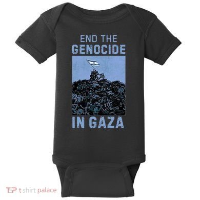 Palestine End the Genocide in Gaza Baby Bodysuit