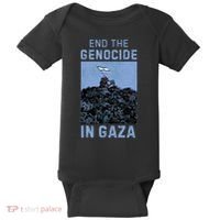 Palestine End the Genocide in Gaza Baby Bodysuit thumb 0