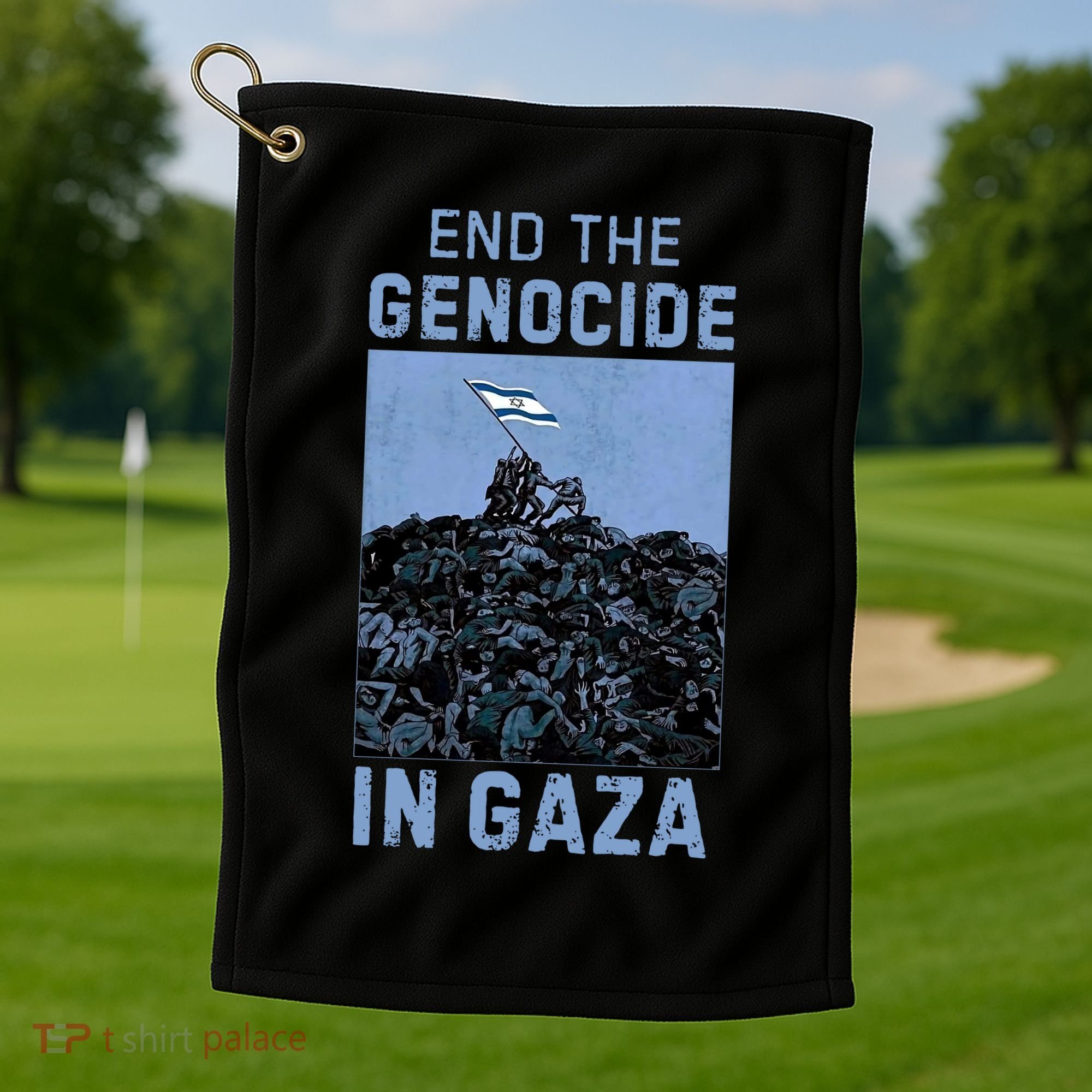 Palestine End the Genocide in Gaza Golf Towel