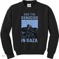 Palestine End the Genocide in Gaza Kids Sweatshirt thumb 0